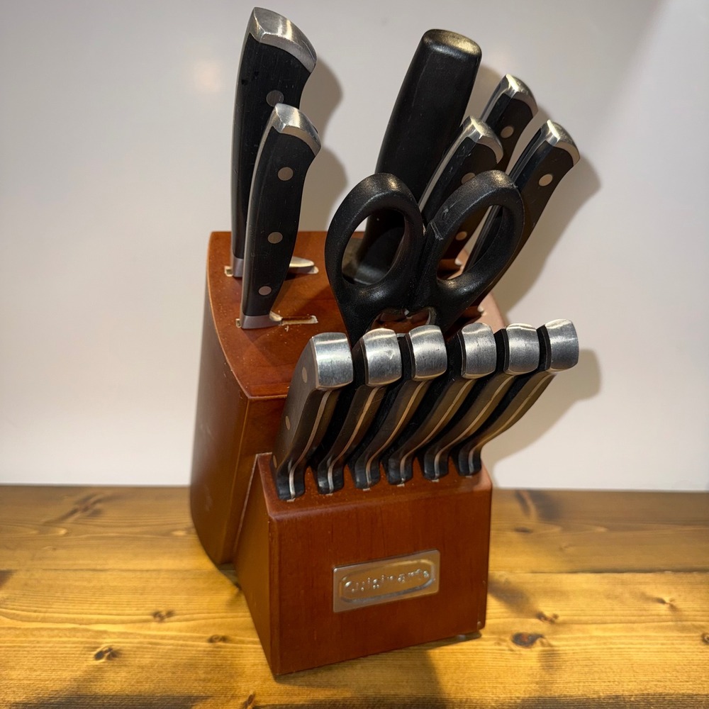 Cuisinart Elite Pro 14 Pc Japanese Steel Knife Block Set Forged Triple Rivet